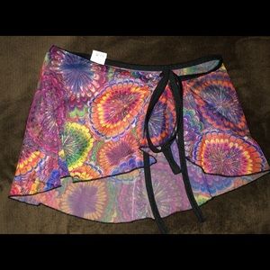 Colorful wrap for over dancewear